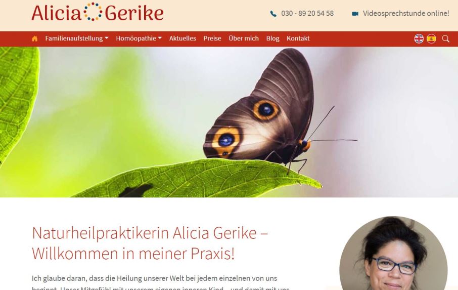 Keyword-Recherche und Metadaten für Heilpraktikerin Alicia Gerike